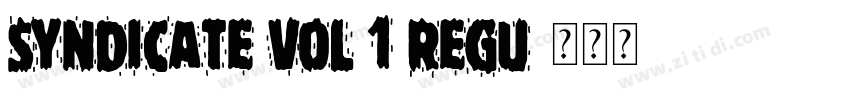 Syndicate vol 1 Regu字体转换